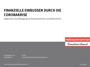 Grafische Darstellung der Ergebnisse | Befragung im Auftrag des vzbv | Juni 2020