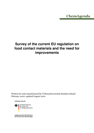 Survey of the current EU regulation on food contact materials and the need for improvements | Survey on behalf of vzbv | August 2020