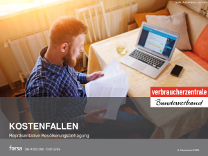 Kostenfallen | Repräsentative Bevölkerungsbefragung der forsa im Auftrag des Verbraucherzentrale Bundesverbands | November 2020
