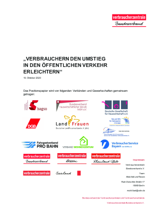 Verbrauchern den Umstieg in den öffentlichen Verkehr erleichtern