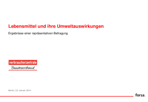 Lebensmittel und ihre Umweltauswirkungen | repräsentative Befragung vzbv - forsa | Langfassung
