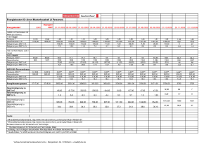 Energiekosten für Musterhaushalt - 2009