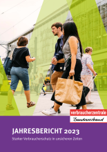 Flyer zum vzbv-Jahresbericht 2023