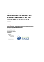 Nahrungsergänzungsmittel: Verbraucherverhalten und Gesundheitsversprechen