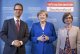 Deutscher Verbrauchertag am 19. Juni 2017 in Berlin mit Klaus Müller (Vorstand Verbraucherzentrale Bundesverband), Angela Merkel (Bundeskanzlerin), Ulrike von der Lühe (Vorstand der Verbraucherzentrale Rheinland-Pfalz).
