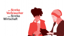 Key Visual zur Kampagne des vzbv zur Bundestagswahl 2021 "Ohne starke Verbraucher keine starke Wirtschaft"