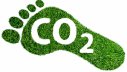 Grüner Fußabdruck mit CO2