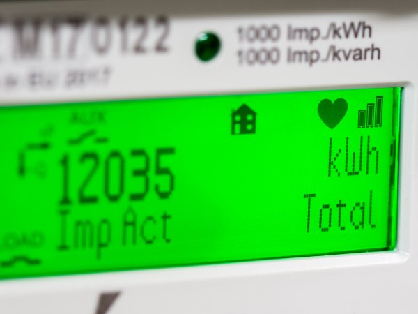 Anzeige eines intelligenten Stromzählers (Smart Meter)
