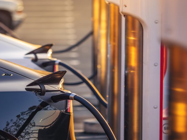 Tesla an Ladestation