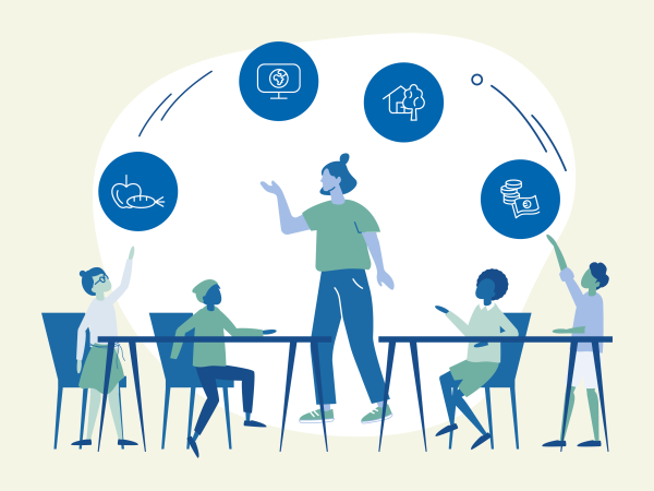 Illustration zur Auszeichnung Verbraucherschule