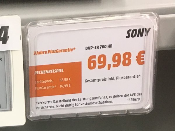 Täuschende Preisangabe auf Preisschild