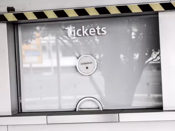 Geschlossener Ticketschalter