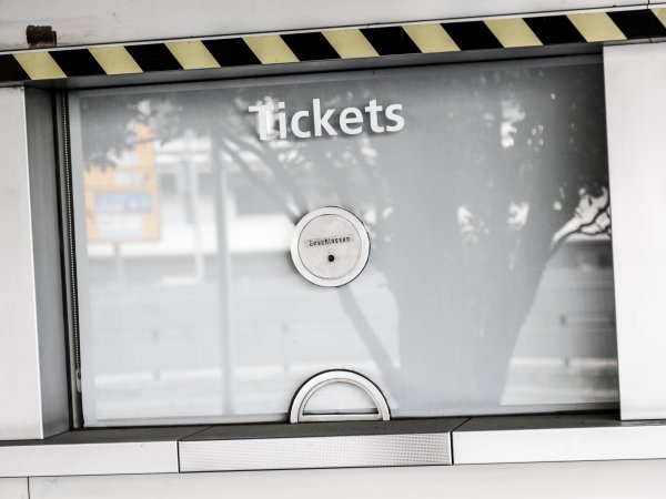 Geschlossener Ticketschalter