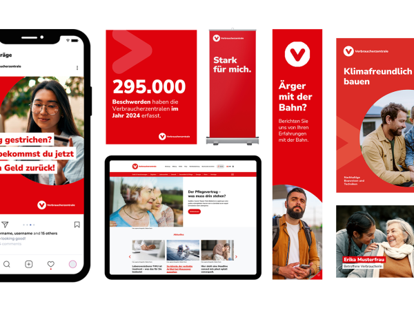 Zusammenstellung Corporate Design der Verbraucherzentrale