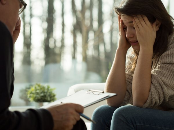 Frau in der Psychotherapie