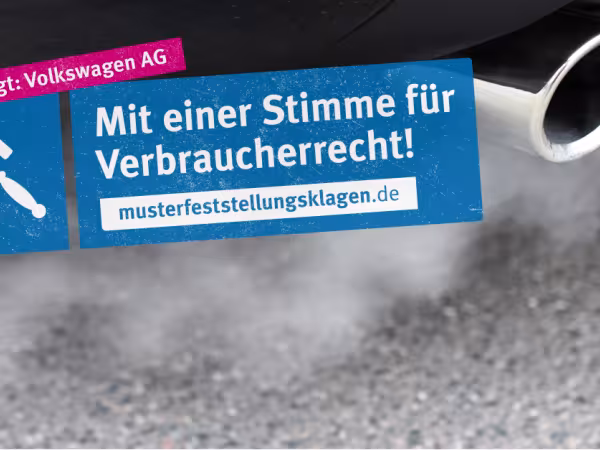 Logo Musterfeststellungsklage des Verbraucherzentrale Bundesverbands (vzbv) gegen die Volkswagen AG