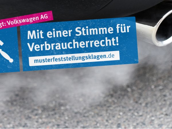 Logo Musterfeststellungsklage des Verbraucherzentrale Bundesverbands (vzbv) gegen die Volkswagen AG