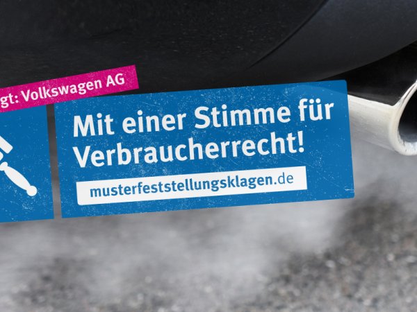 Logo Musterfeststellungsklage des Verbraucherzentrale Bundesverbands (vzbv) gegen die Volkswagen AG