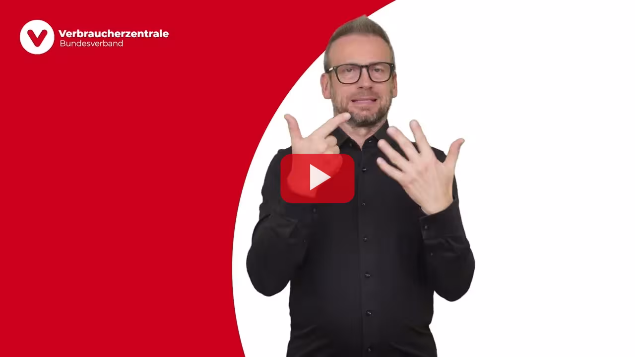 Der Verbraucherzentrale Bundesverband in Deutscher Gebärdensprache